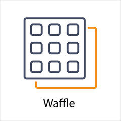 Waffle  vector icon