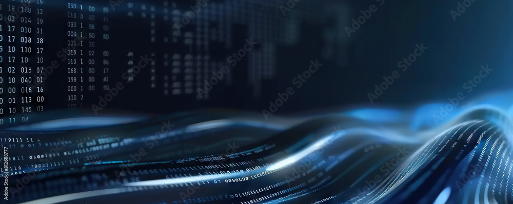 Poster digital background perfect for tech processes, neural networks, artificial intelligence, data transf