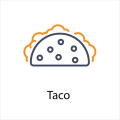 Taco  vector icon