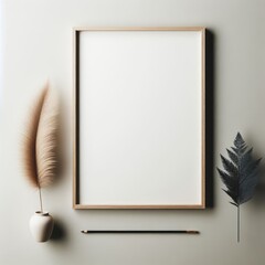 A frame and feather next to a pencil image realistic harmony has illustrative meaning illustrator.