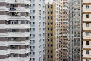 Hong Kong apartment building facade