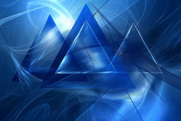 abstract blue background, Step into a world of creativity with this mesmerizing blue triangle...