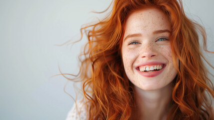 Smiling Young Woman With Red Hair