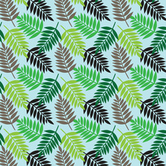 Tropical background with colorful palm leaves. Seamless floral pattern. Nature organic background. fashion fabric texture, seamless vector pattern