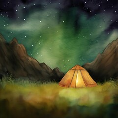 summer camping under the stars in a national park