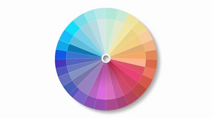 Obraz premium A vibrant color wheel isolated on a white background, depicted in vector format