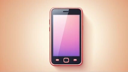 vector icon in 3D style of smartphone