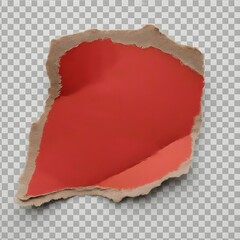 RED cardboard cutout on PNG	