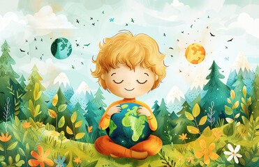 Fototapeta premium Capturing the Spirit of Youth. A Masterclass in Vector Illustration for International Youth Day