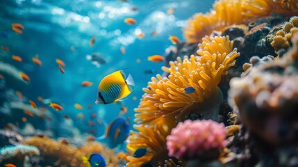 Immersive Underwater Wonderland Exploring the Vibrant Coral Reefs and Diverse Marine Life of the Great Barrier Reef