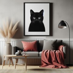 A picture of a cat on a wall image attractive lively has illustrative meaning has illustrative meaning illustrator.