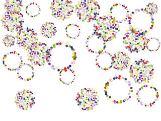 Light Multicolor, Rainbow vector pattern with spheres. Pattern for web page, banner,poster, card. Glitter silver dot abstract illustration with blurred drops of rain.