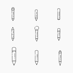 Pencil doodle line vector illustration