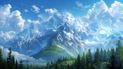 Fototapeta premium beauty of the summer mountains