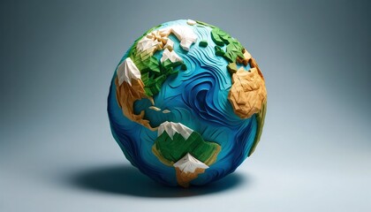 earth globe on white background