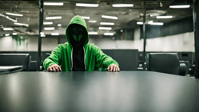 Computer hacker with hoodie. Computer abstract digital code at the background. Darknet fraud and cryptocurrency bitcoin concept. Cybersecurity and data protection in social network.