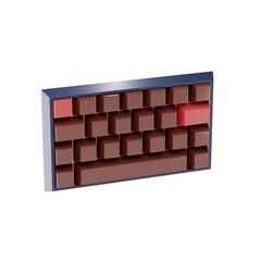keyboard 3d icon and illustration