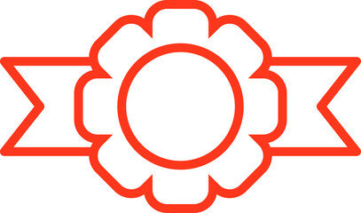 Ribbon Banner Line Art