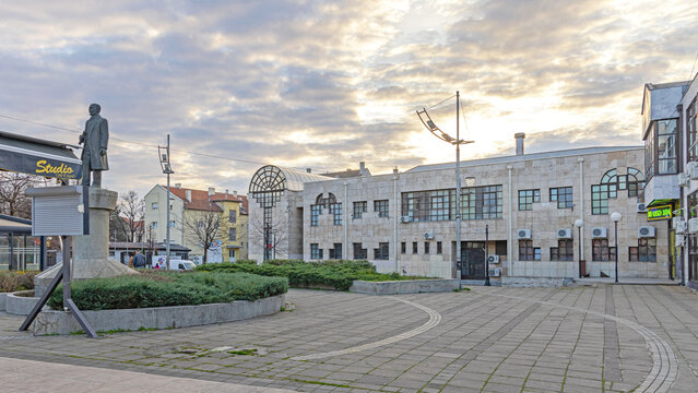 Square Djordja Stanojevica at Spring Afternoon in Negotin Serbia
