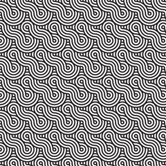 Fototapeta premium A mesmerizing black and white pattern with circles, creating a captivating visual experience.