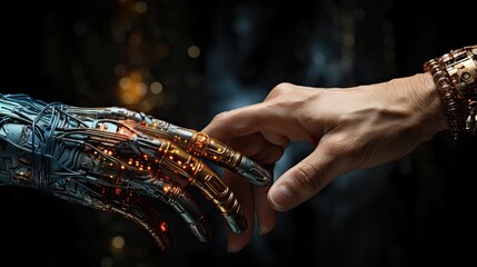 AI, Artificial Intelligence, Future, Technology, Hand, black, connection, equipment, led, light, abstract, fiber, technology, computer, cable, network, digital, communication, server, electronic, inte