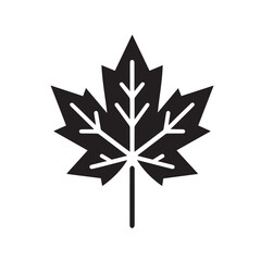 Obraz premium leaf silhouette and leaf icon on white background