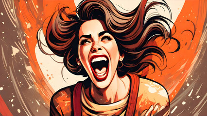 Woman, Screaming, Fear, Roar, Woman Empowerment, Bold, Anxiety, Horror, Horrible, Face, Person, people, Angry, Eggration, Shouting, Vampire, teeth, eyes, beautiful