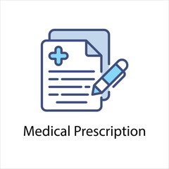 Medical Prescription vector icon