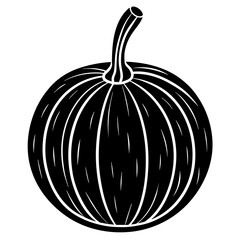 illustration of an apple Gourd vector icon silhouette