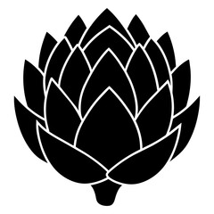 artichoke vector silhouette illustration