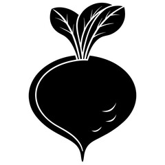 Beetroot vector silhouette illustration