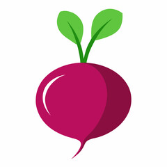Beetroot vector art silhouette illustration