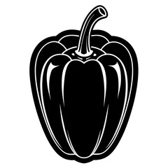 Bell Pepper vector silhouette illustration