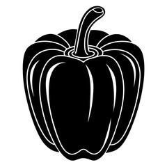 Bell Pepper vector art silhouette illustration