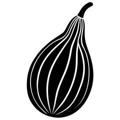 Bitter Gourd vector silhouette