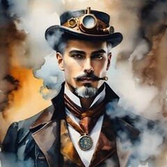 portrait of a man with a smoke