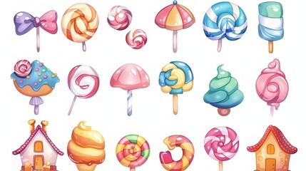 Obraz premium Colorful and Whimsical Assortment of Delectable Candies and Confections