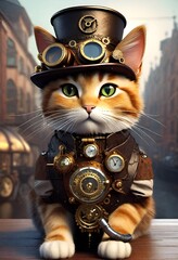 Steampunk cat