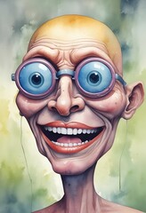 Funny scary face expression