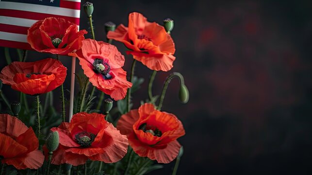 On Memorial Day, we remember and honor the American flag alongside the poppy flowers