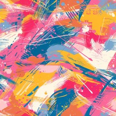 Colorful Abstract Expressionist Art Background with Dynamic Strokes