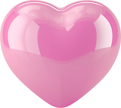 입체 분홍색 3d 하트.