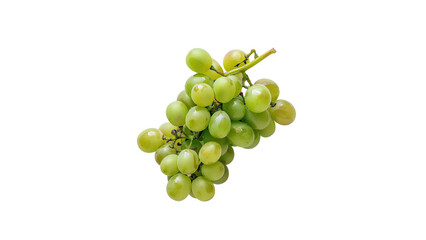 Obraz premium A bunch of green grapes isolated on a transparent background.