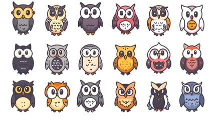 Diverse Collection of Quirky and Whimsical Owl
