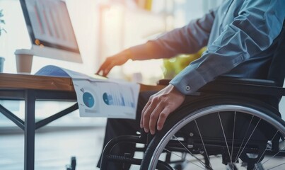 A disabled businessman in a wheelchair, Disability benefits