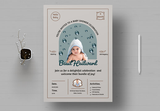 Baby Shower Invitations Template