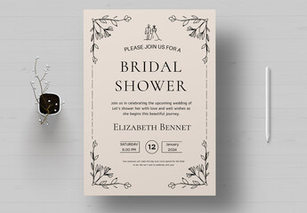 Bridal Shower Invitations Template