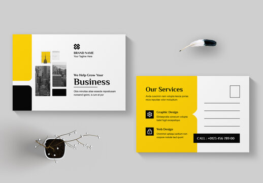 Post Card Template Layout