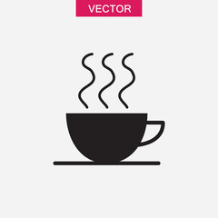 Coffee cup vector icon.flat trendy style illustration on white background..eps
