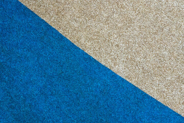 compound two colors blue and gray of carpet carpet texture background. Diagonal line joint of...